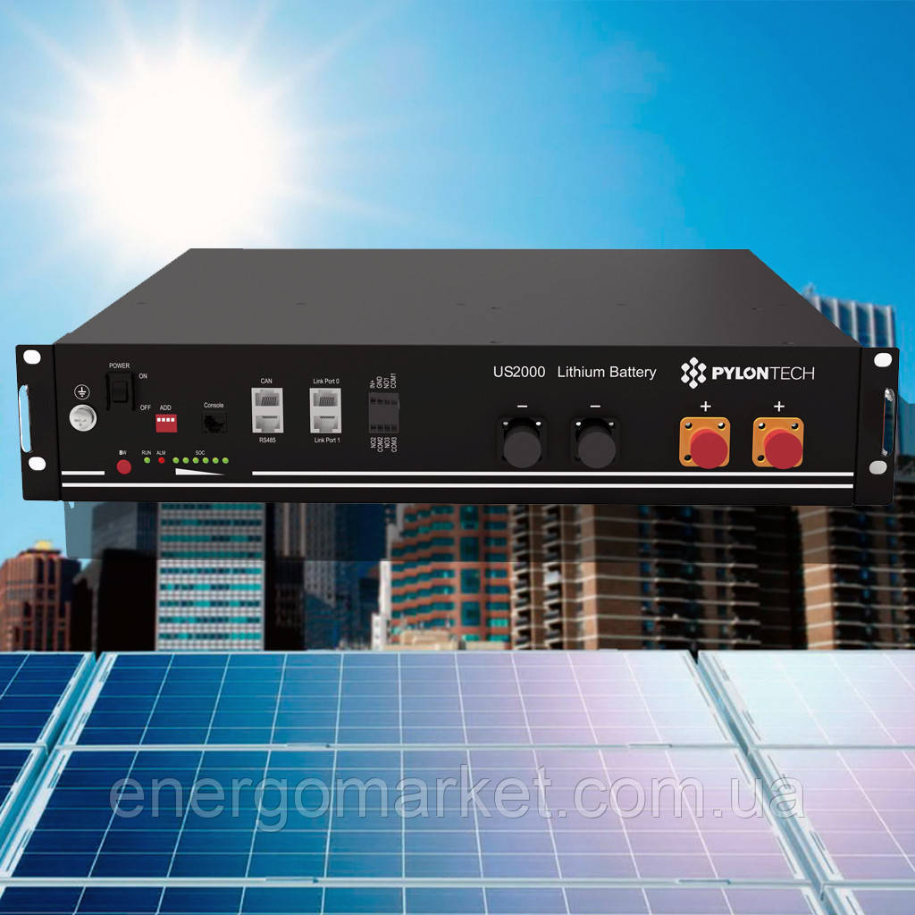 Акумуляторна батарея LiFePO4 Pylontech US3000 (3,6 кВт*год 48 В), фото 1