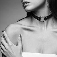 Чокер з кільцем Bijoux Indiscrets Maze Single Choker Black