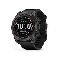 GPS-часы военного уровня Garmin Fenix 7X Sapphire Solar Titanium с карбоновым (DLC) покрытием 010-02541-1