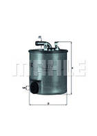 Фильтр топливный MFILTER DF677 (KL174)