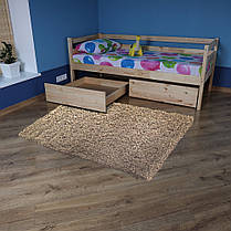Підліткове ліжко лаковане Babyson 1 з ящиком 80x190см, фото 4