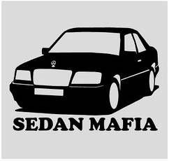 Вінілова наклейка на авто  - Sedan Mafia Mercedes  розмір 20 см