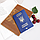 Подарунковий жіночий набір №64 "Ukraine" (бежевий) у коробці: обкладинка на паспорт + ключниця, фото 4