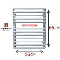 Водяной полотенцесушитель Белый 660х560 Terma Alina