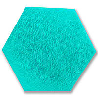 Декоративный самоклеящийся шестиугольник 3D голубой 200x230мм (1105) SW-00000745
