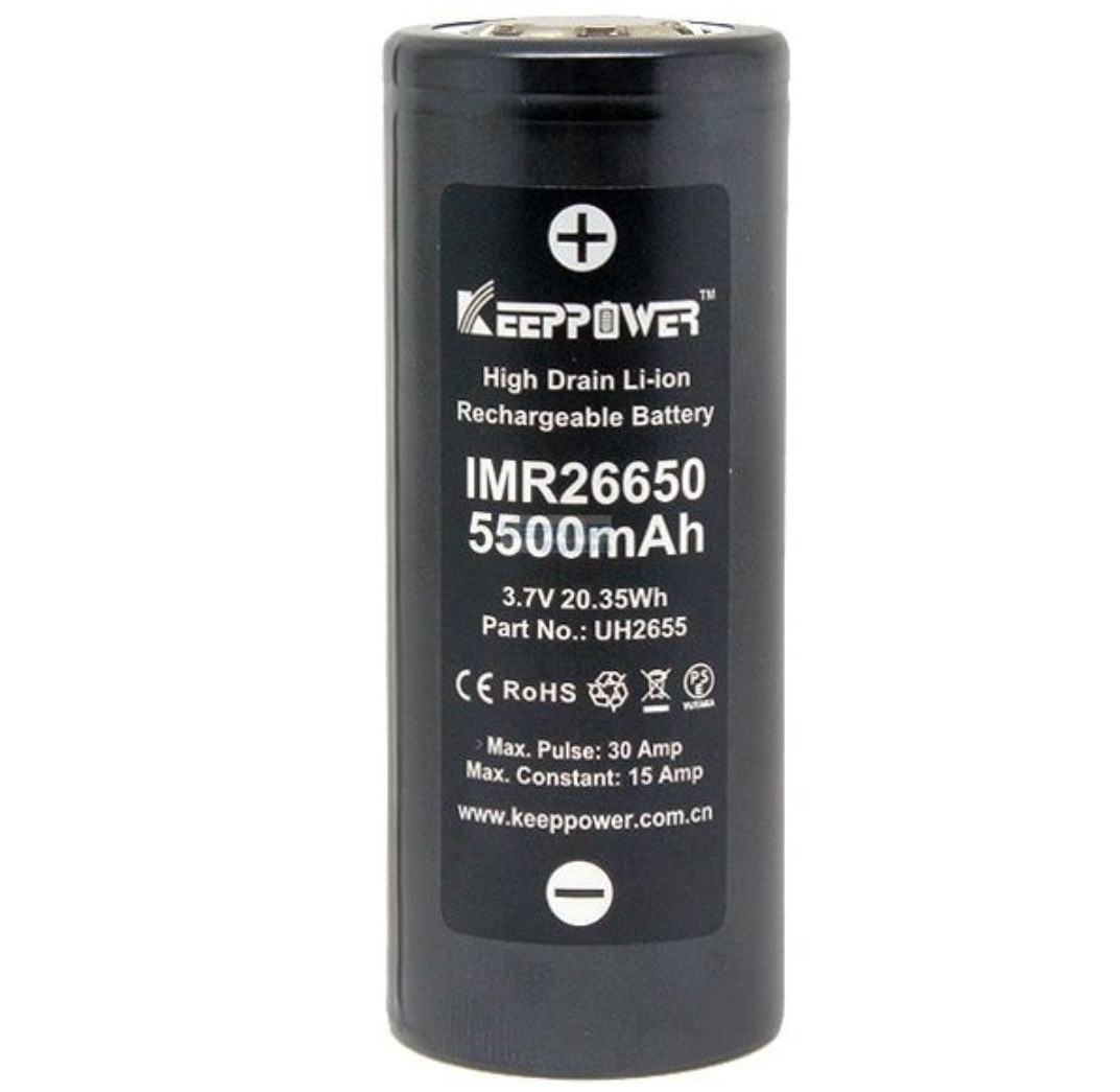 Акумулятор Li-ion Keeppower 26650 (3.6v 5500mAh)