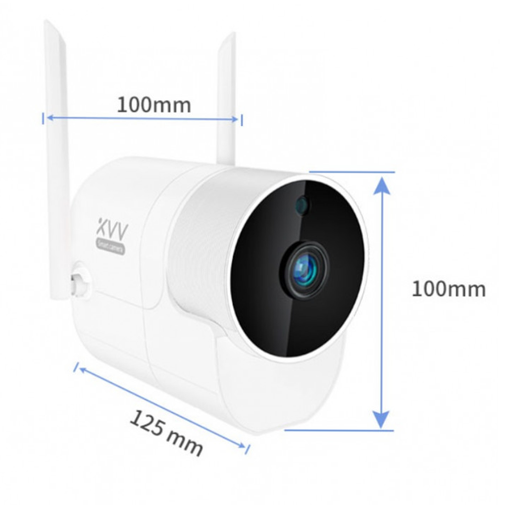 Xiaomi Xiaovv Outdoor Panoramic Camera Mi Home White H.265 Цветная Корпусный Внутренняя Уличная Белый