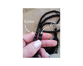 Чотки з Гранату 108 намистин із вузликами d 6 мм червона китиця, фото 5