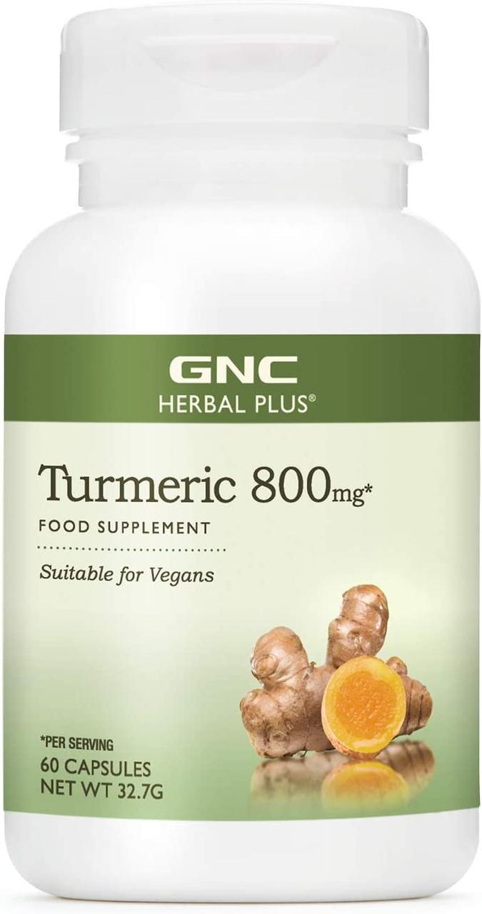 Куркумін GNC Herbal Plus Turmeric 800 mg 60 caps, фото 1