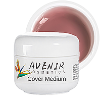 Гель для наращивания ногтей Avenir Cosmetics 15 мл Cover Medium Натуральный с розовым оттенком