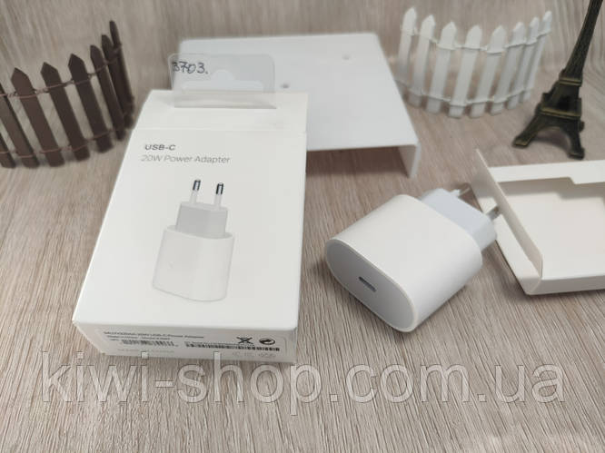 Купить Зарядка для айфона Apple (A) Type-C 20W, блок адаптер питания ...