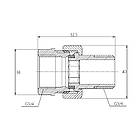 Згін "Американка" SD Forte 3/4" прямий SF190W20, фото 2