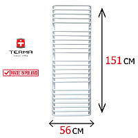 Водяной полотенцесушитель Белый 1510х560 Terma Alina