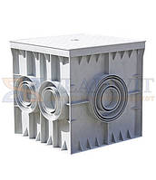 Колодязь кабельний пластиковий e.manhole.300.300.300.6.cover, 300х300х300мм, 6 виходів під трубу