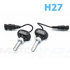 Світлодіодні LED лед лампи HEADLIGHT S1 цоколь H27, світло 6500К, яскраві, фото 3