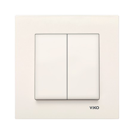 Вимикач 2кл. KARE (крем) (арт. 90960102), фото 1