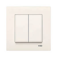 Вимикач 2кл. KARE (крем) (арт. 90960102)