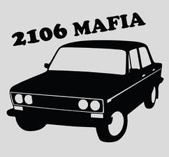 Вінілова наклейка на авто  - 2106 Mafia 01  розмір 20 см