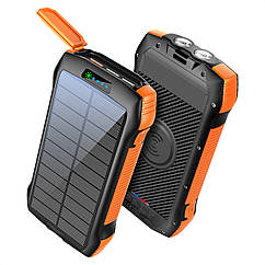 УМБ Promate SolarTank-20PDQi із сонячною панеллю, 20 000 mAh, 20 Вт PD, 18 Вт QC3.0, 10 Вт Qi Black (solartank-20pdqi.black)