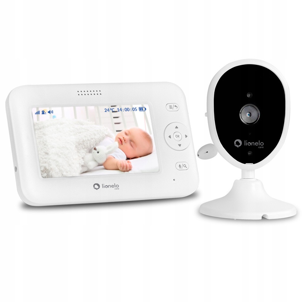 Відеоняня Lionelo BABYLINE 8.1 з двостороннім зв'язком та термометром, до 300 м діапазон, фото 1
