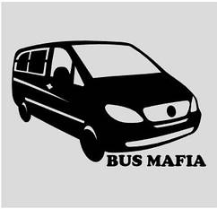 Вінілова наклейка на авто  - Bus Mafia Mercedes Vito  розмір 20 см