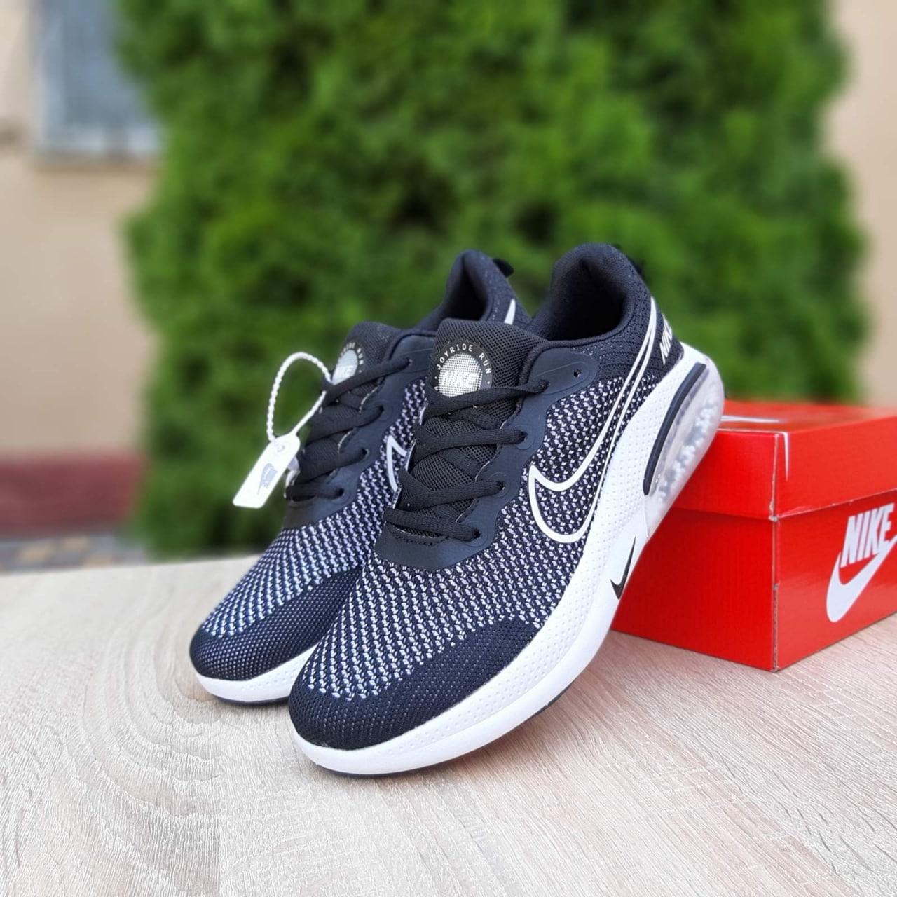 Мужские летние кроссовки Nike JOYRIDE RUN Чёрные с белым крутые ...