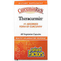 Natural Factors, CurcuminRich, Theracurmin, куркумін, 60 вегетаріанських капсул