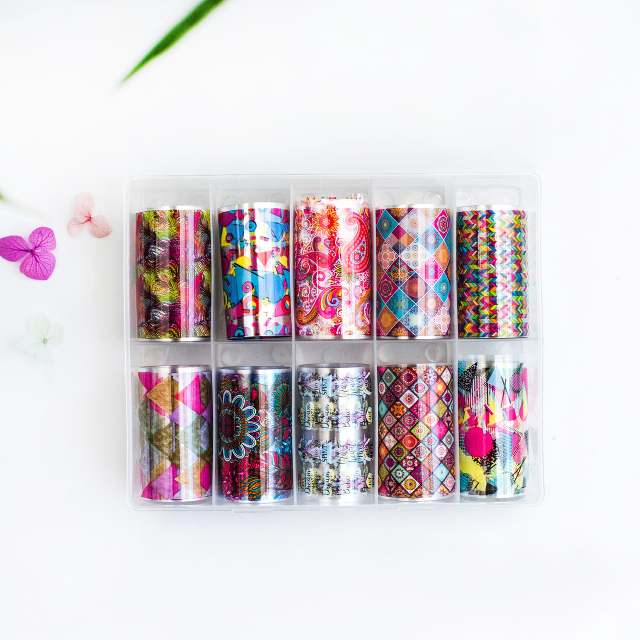 Новинка!Набір фольги для манікюру(тигровий принт) ,10 штук в упаковці