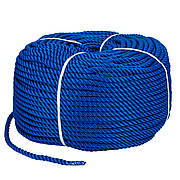 Веревка Polyester 3 strand rope 12mm*200m blue