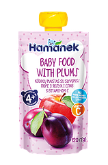 Пюре фруктове пауч яблуко зі сливою Hamanek, 120г