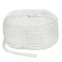 Веревка Polyester 3 strand rope 8mm*30m white