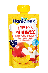 Пюре фруктове пауч яблуко з манго Hamanek, 120г