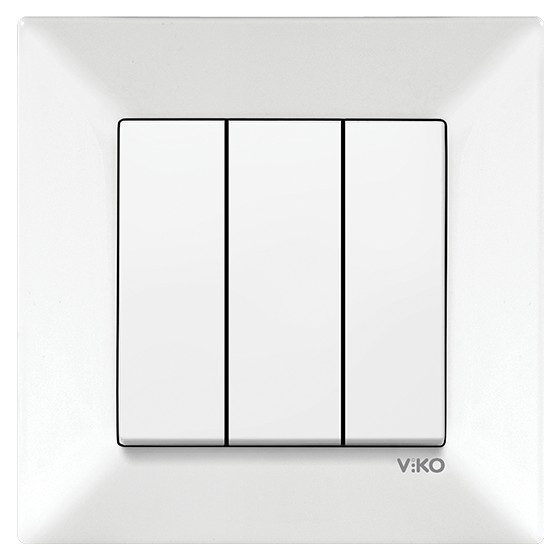 Вимикач 3кл. MERIDIAN (білий) (арт. 90970068-WH), фото 1