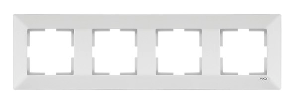 Рамка 4-а горизонтальна MERIDIAN (біла) (арт. 90979004-WH), фото 1