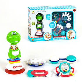 Набір брязкальця Baby Toys (5 штук в коробці, динозаврик) SL 84846