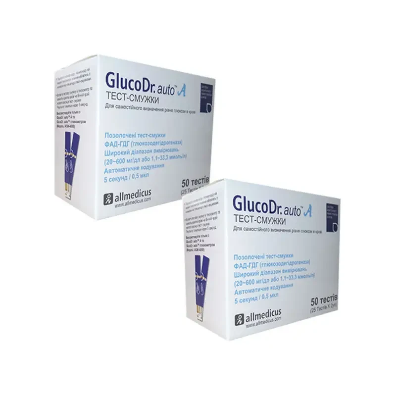 Тест-смужки GlucoDr.Auto AGM 4000 (Глюко ДР), allmedicus, 50 шт.