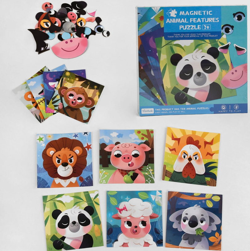 Магнітна гра пазл Тварини