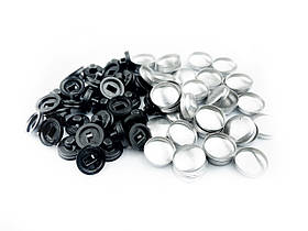 Ґудзик під обтяжку No16 10 мм колір Чорний (100 шт. в пакованні)