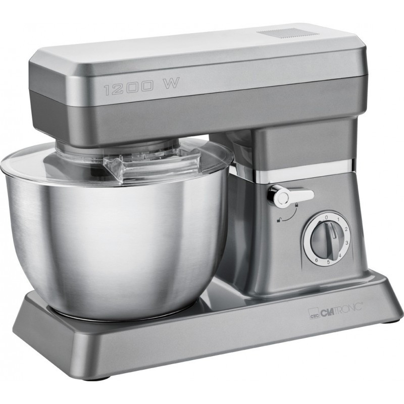 Кухонний комбайни, планетарний міксер, тестоміс Clatronic KM 3630 Silver (Німеччина, 6.4л, 1200Вт)