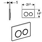 Кнопка зливу для інсталяції GEBERIT подвійна матована чорна 175274 115.085.14.1, фото 2