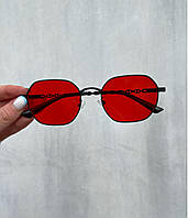 Жіночі сонцезахисні окуляри, іміджеві сонцезахисні окуляри з червоною лінзою