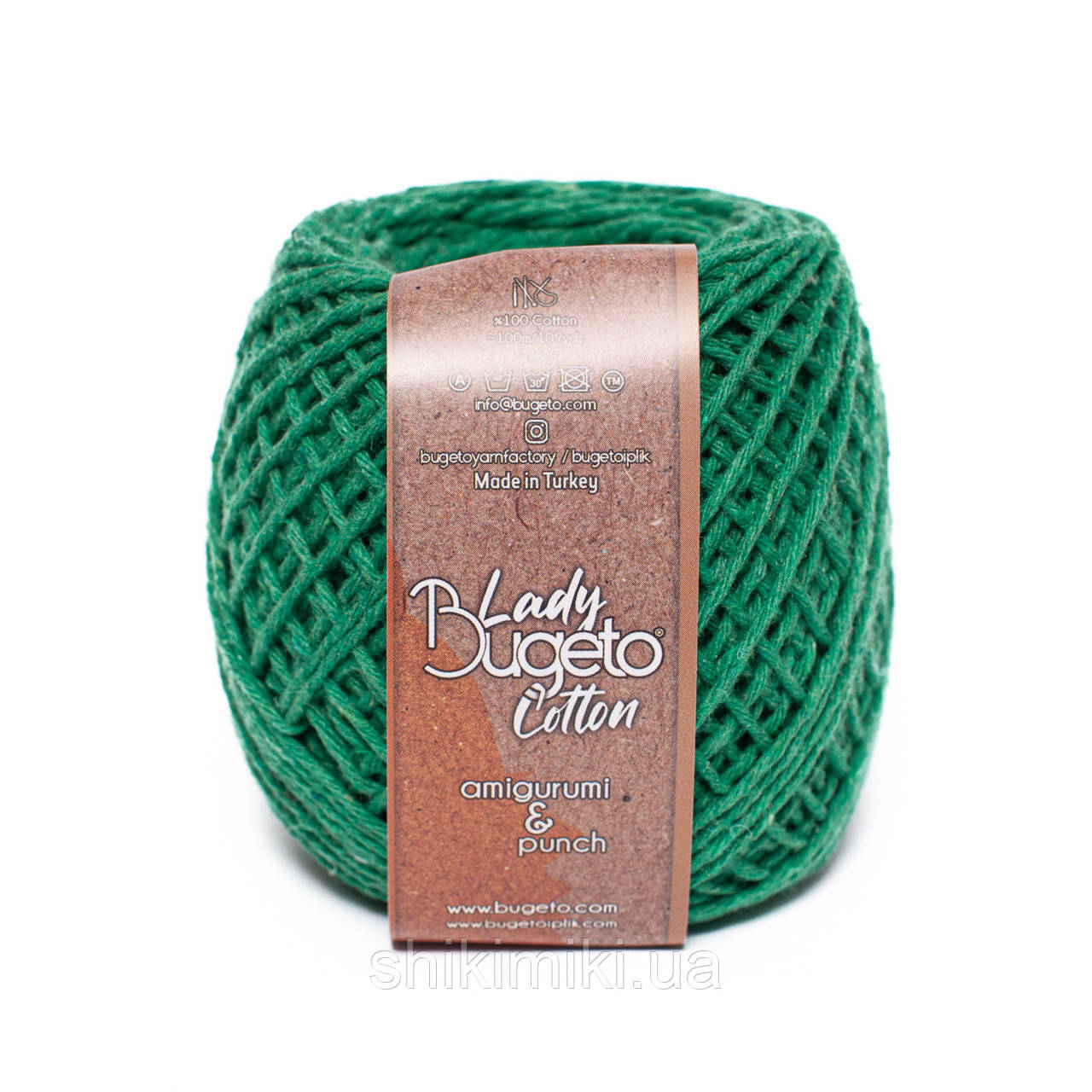 Еко шнур Lady Bugeto Cotton, колір Трава