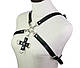 Портупея зі штучної шкіри з фіксатором Women's PU Leather Chest Harness Caged Bra GREY, фото 4
