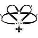 Портупея зі штучної шкіри з фіксатором Women's PU Leather Chest Harness Caged Bra GREY, фото 6