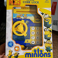 Детская электронная копилка сейф с кодовым замком и купюроприемником Миньоны