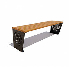 Лава Індія Loft Classic 1500х400х465 мм. Лава в стилі ЛОФТ, Лава вулична з металу та дерева.