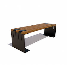 Лава Сімферополь Loft Classic 1500х490х465 мм. Лава в стилі ЛОФТ, Лава вулична з металу та дерева.