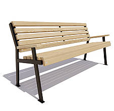 Лава Ретро Loft Classic 1200х605х835 мм. Лава в стилі ЛОФТ, Лава вулична з металу та дерева.