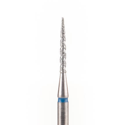 Фреза алмазна Nail Drill "Пламя" 243 014LXB діаметр 1,4 мм, синя, торнадо, фото 1
