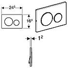 Кнопка зливу для інсталяції GEBERIT подвійна матована хром 126479 115.889.SN.1, фото 2